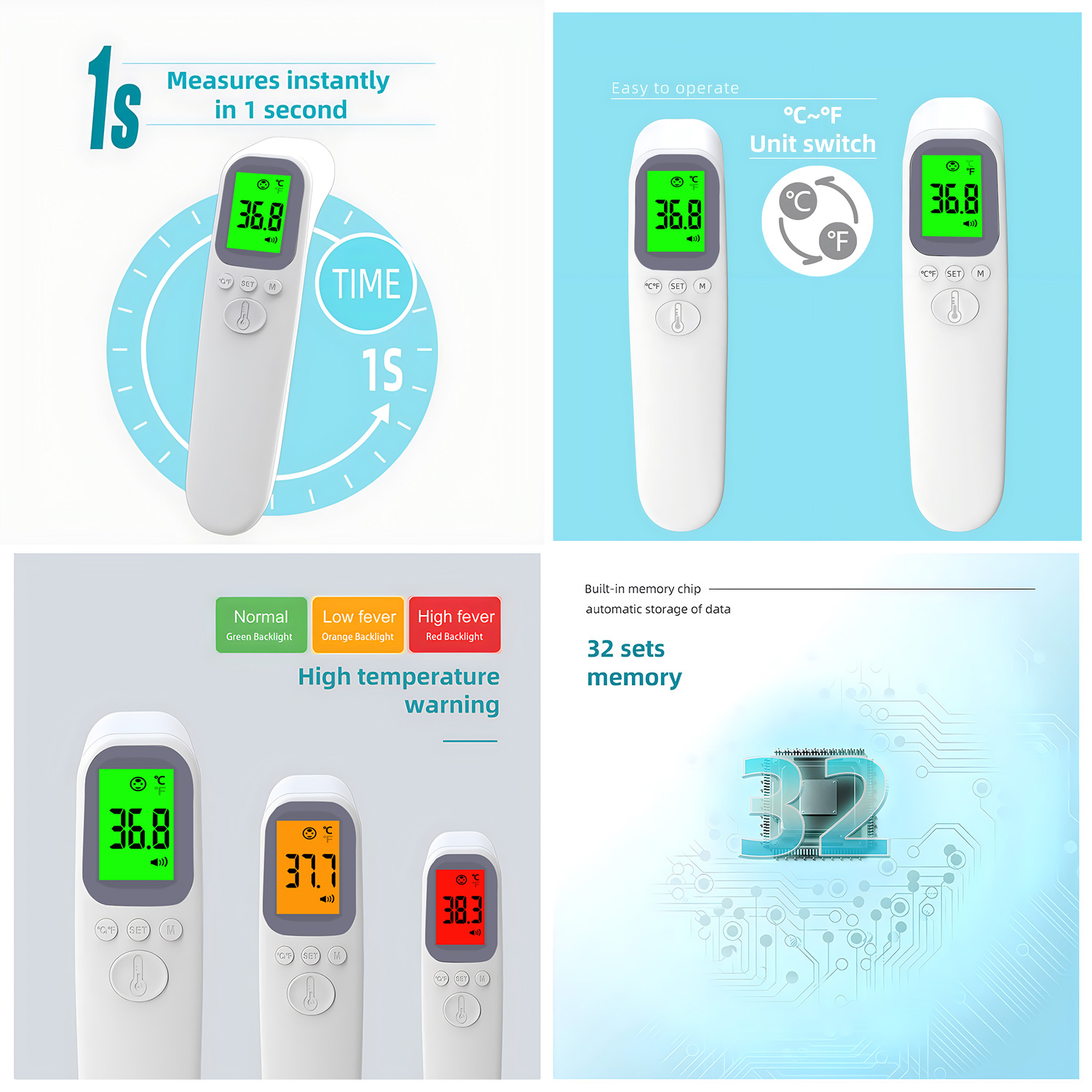 Digital Infrared Fever Thermom - огляд і ціна Pulse Oximeter