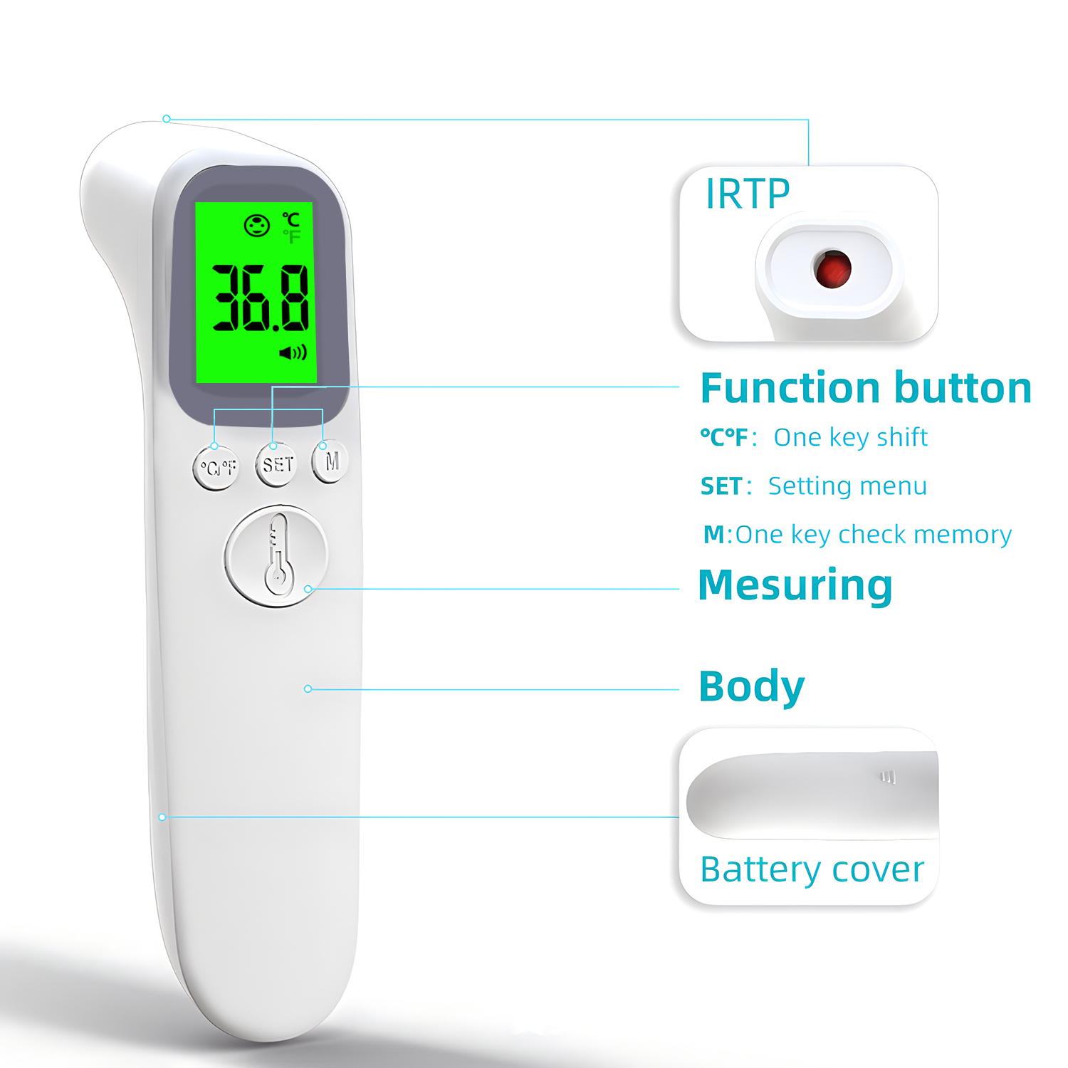 Digital Infrared Fever Thermom - огляд і ціна Pulse Oximeter
