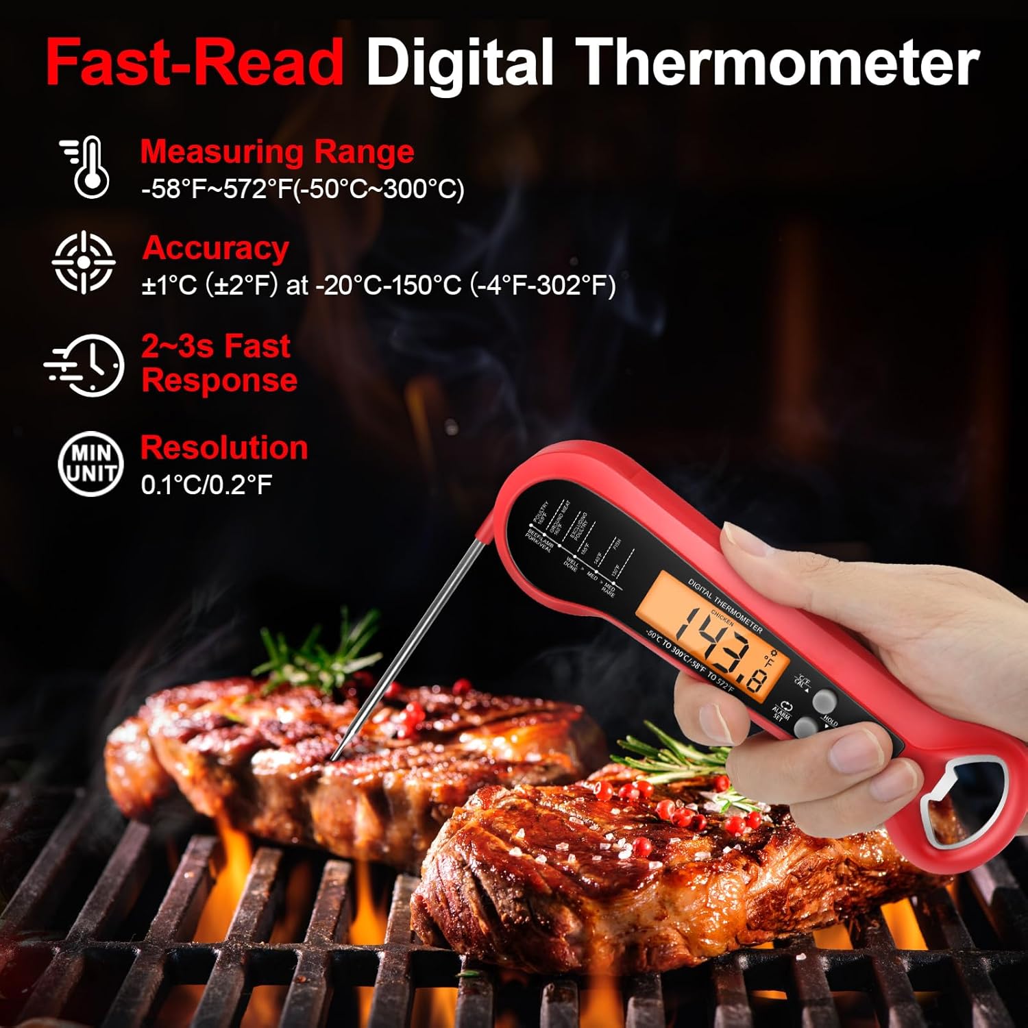 Long Cable Professional Meat T - огляд і ціна Thermometer Digital